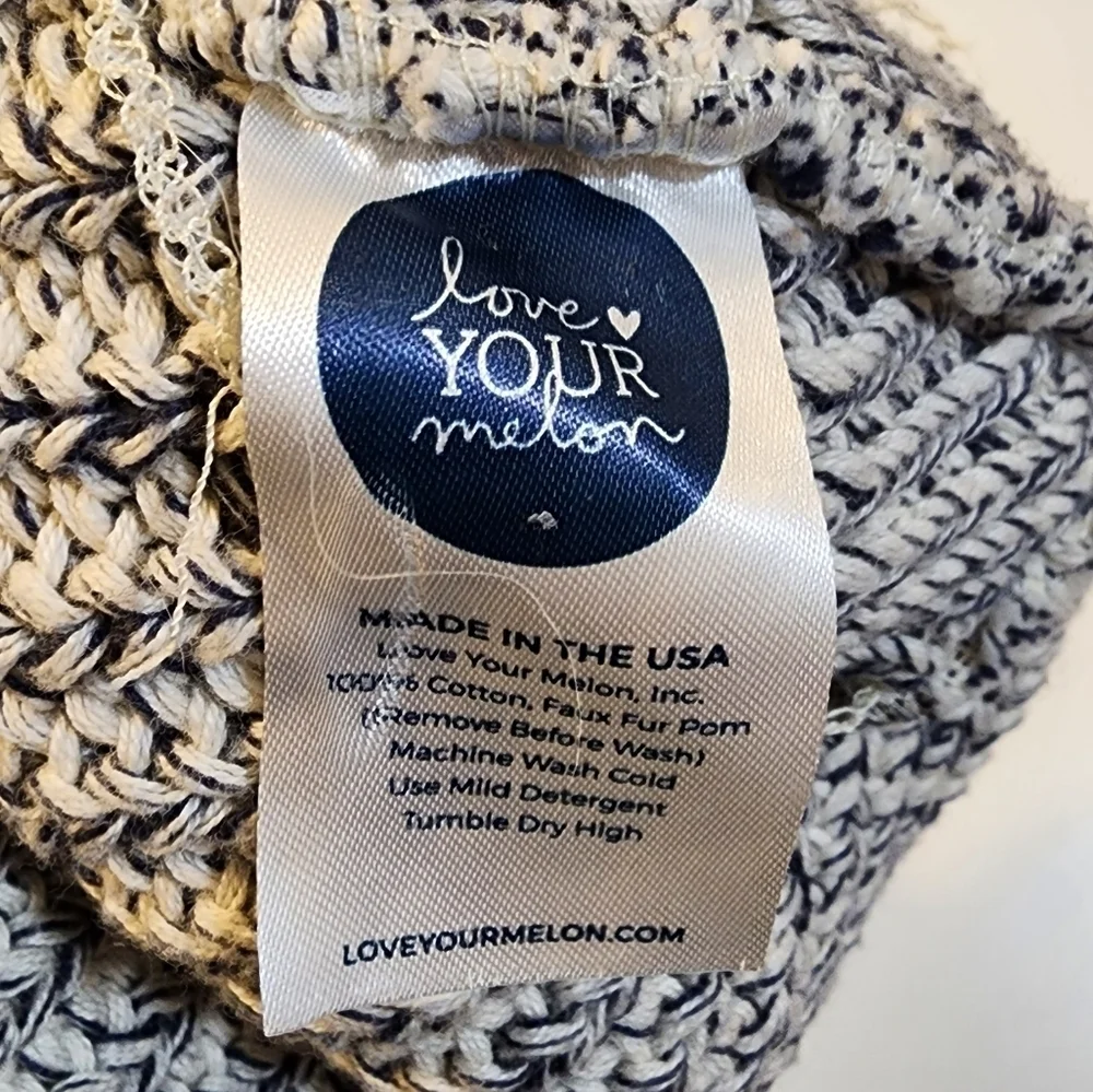 Love your melón Q Knitted 100% Cotton beanie